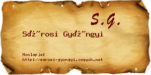 Sárosi Gyöngyi névjegykártya