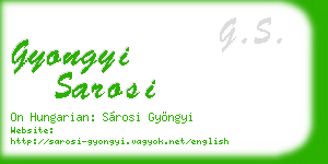 gyongyi sarosi business card