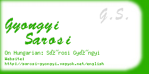 gyongyi sarosi business card